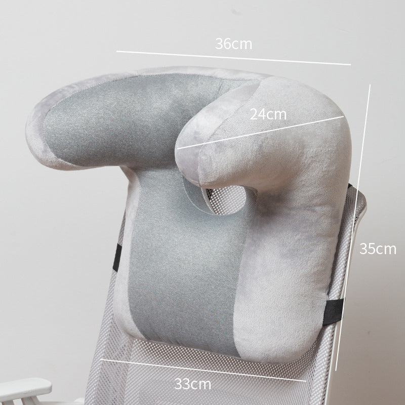 Ergonomic Office Sleeping Pillow for Neck and Back Support, Comfy Nap Headrest Cushion