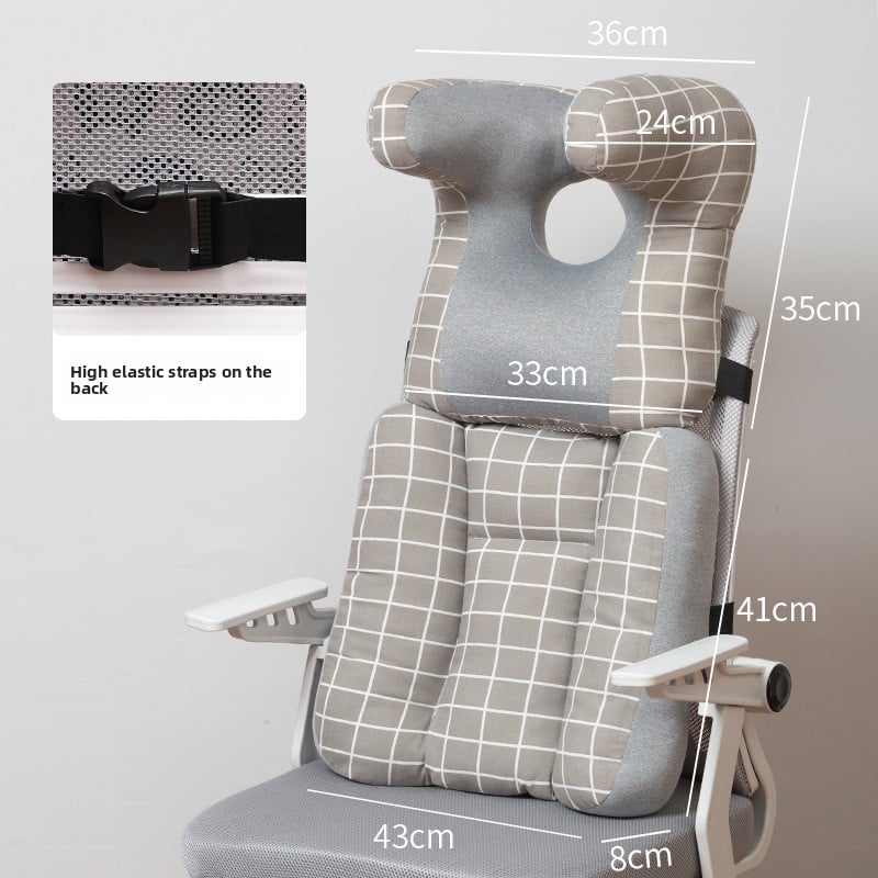 Ergonomic Office Sleeping Pillow for Neck and Back Support, Comfy Nap Headrest Cushion