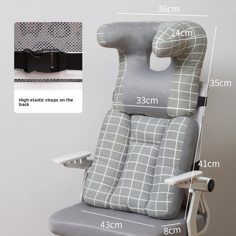 Ergonomic Office Sleeping Pillow for Neck and Back Support, Comfy Nap Headrest Cushion