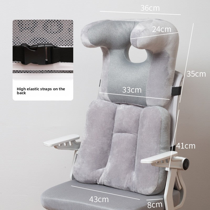 Ergonomic Office Sleeping Pillow for Neck and Back Support, Comfy Nap Headrest Cushion