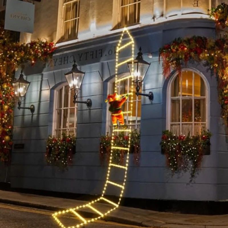 Christmas ladder decoration lights