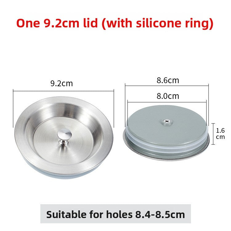 Kitchen Sink Drain Cover with Silicone Ring