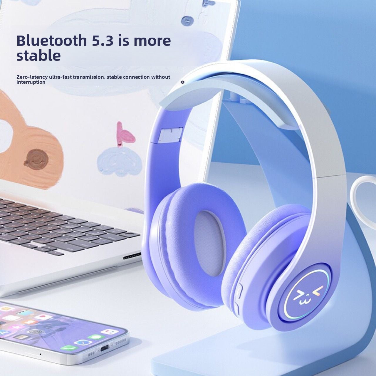 B39Pro Gradient Color Wireless Bluetooth Headset