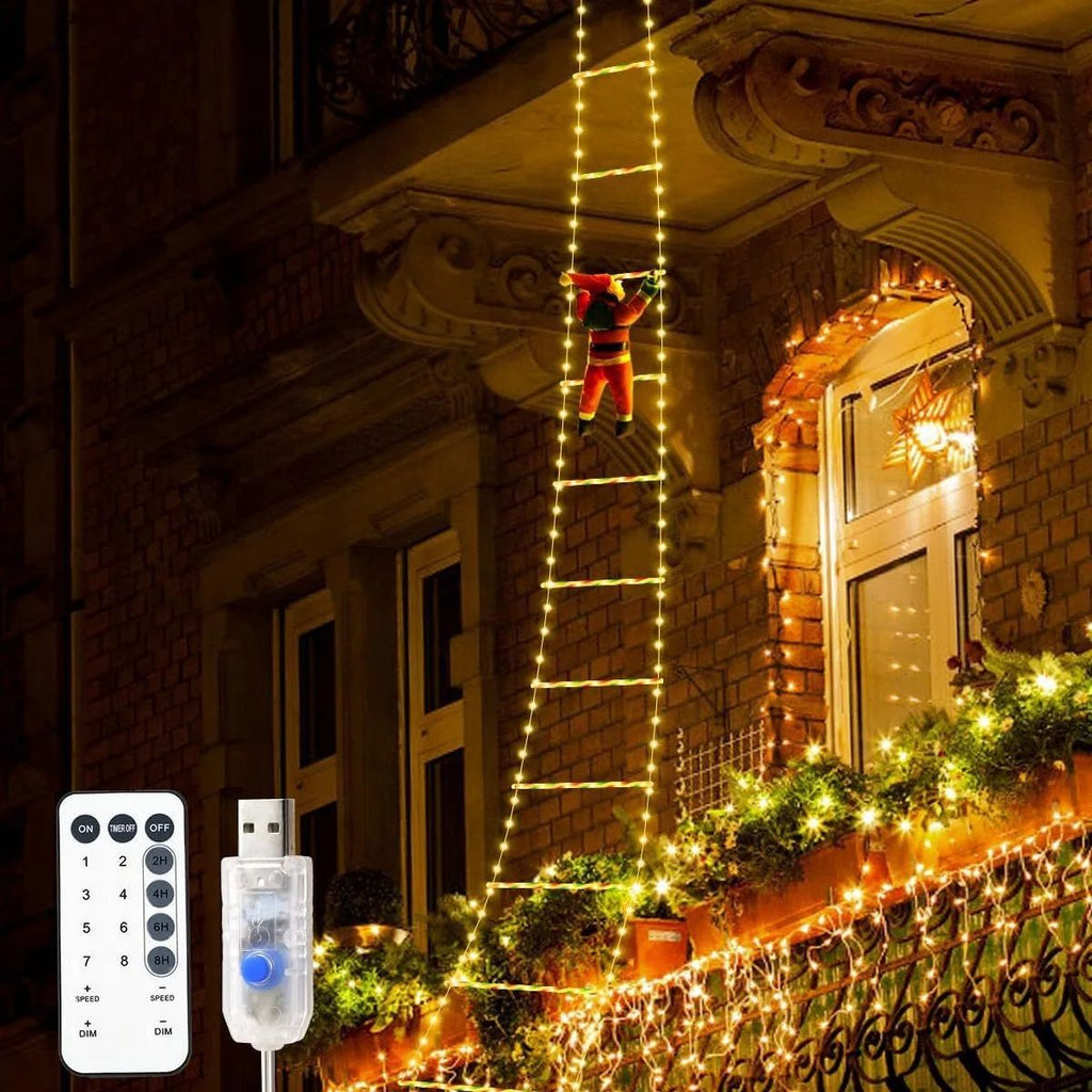 Christmas ladder decoration lights