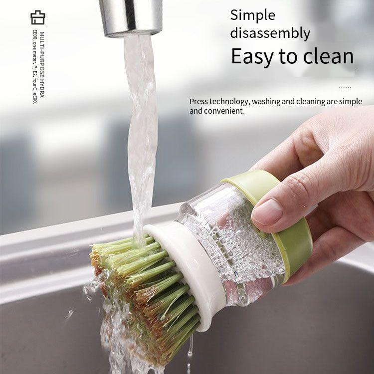 Automatic Liquid Dispensing Kitchen Pot Brush