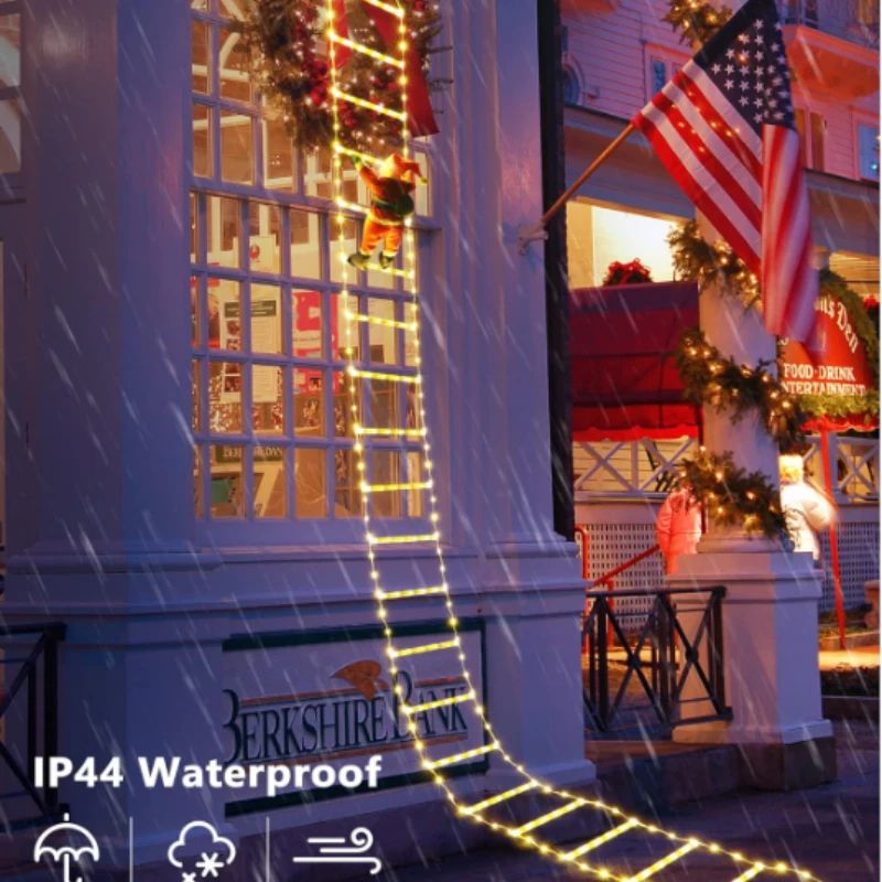 Christmas ladder decoration lights