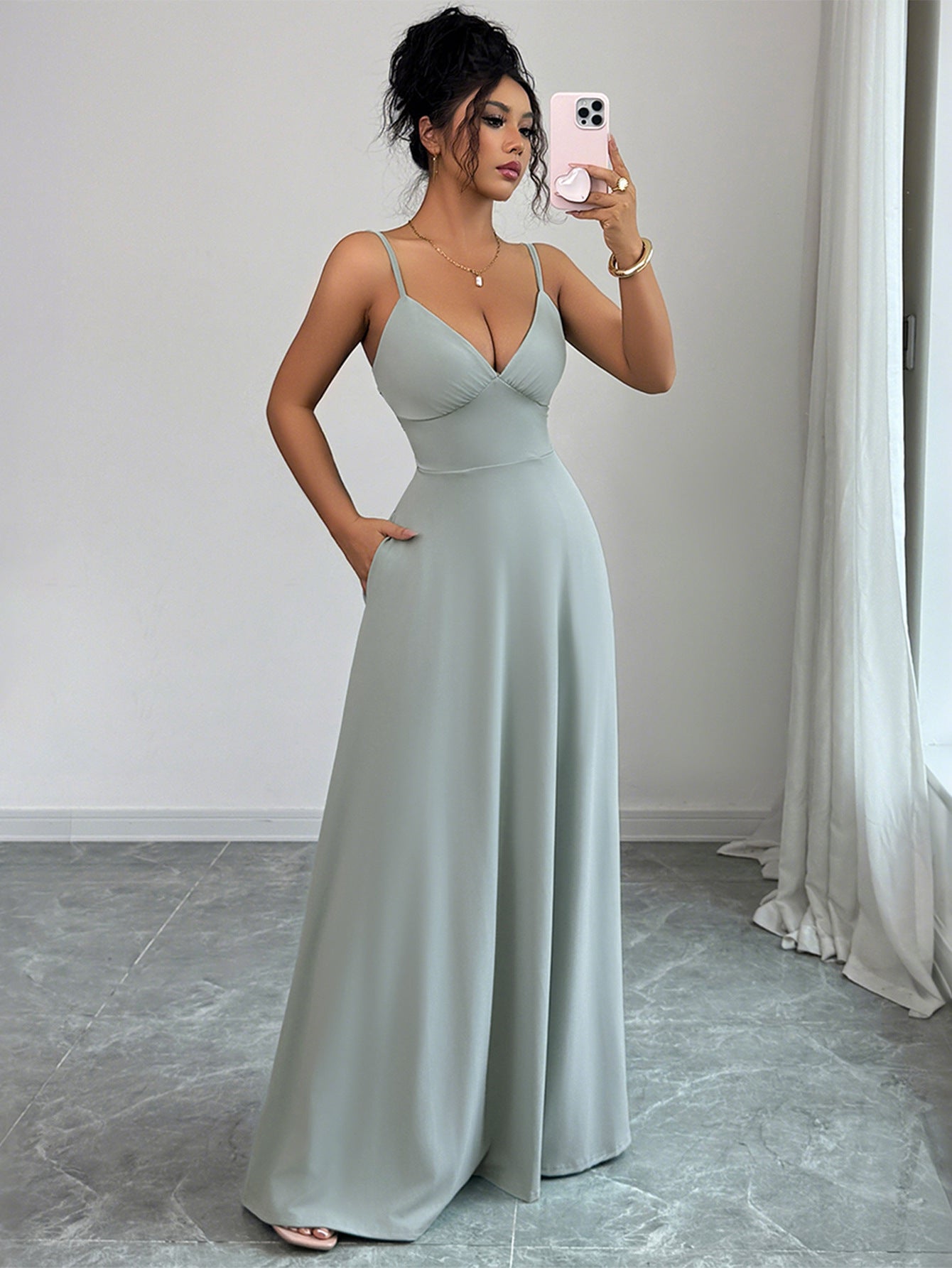 A-line strapless dress