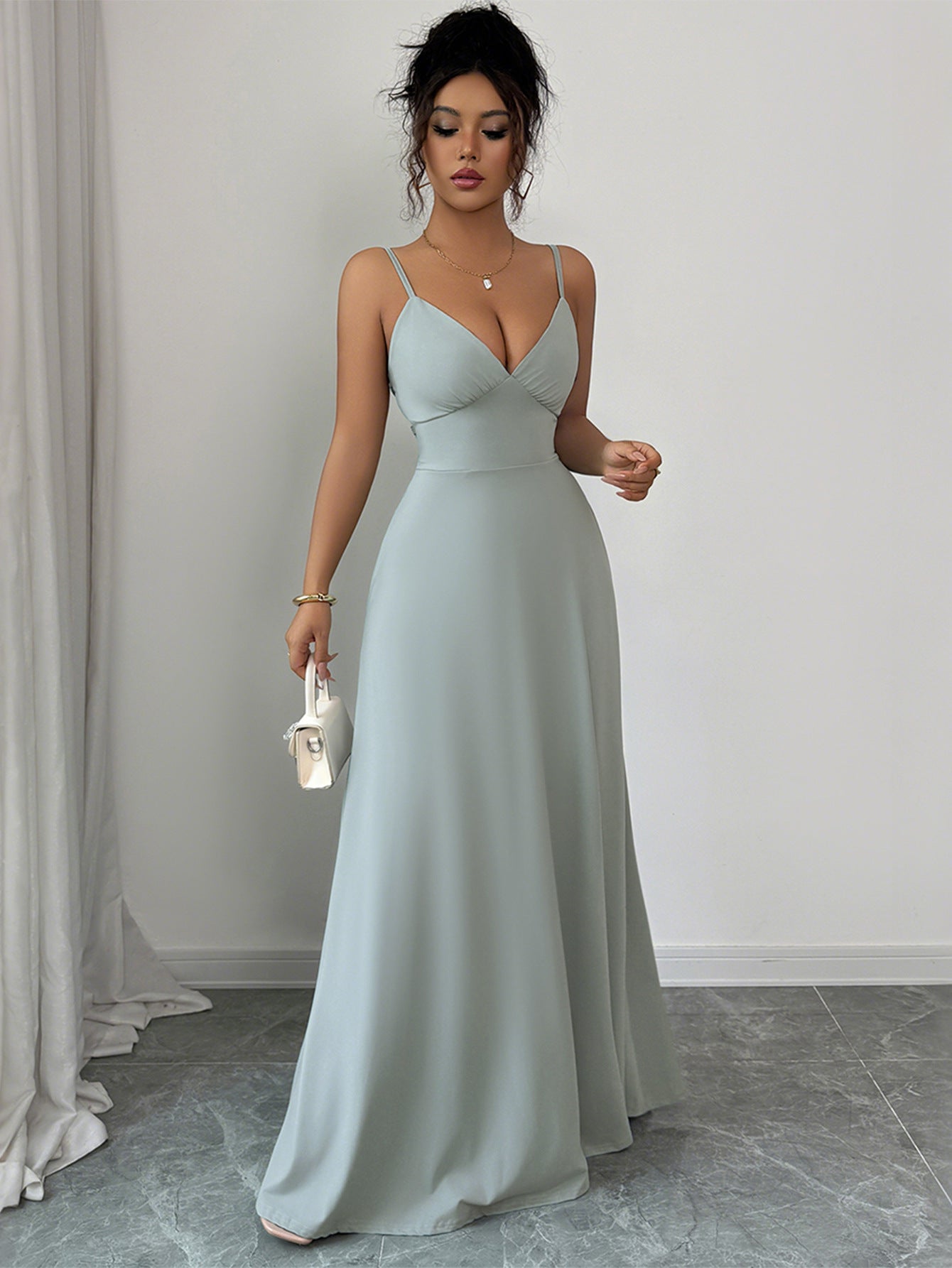 A-line strapless dress