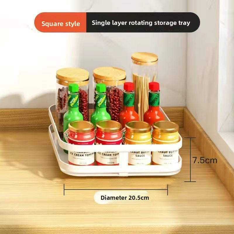 Adjustable Rotatable Metal Kitchen Spice Storage Rack